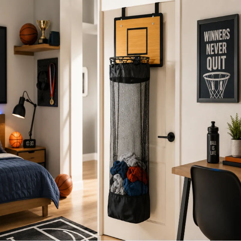 Hoopnexa – Hängeorganizer im Basketball-Design mit integriertem Netzbeutel