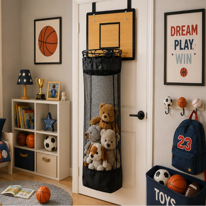 Hoopnexa – Hängeorganizer im Basketball-Design mit integriertem Netzbeutel