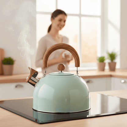 Kettlora – Edelstahl-Wasserkessel mit Pfeifton und 2,5 Litern Fassungsvermögen