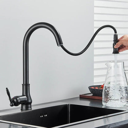 SMARTSPOUT - Küchenarmatur mit Ausziehfunktion in Antikbronze für stilvolle und flexible Küchenarbeit