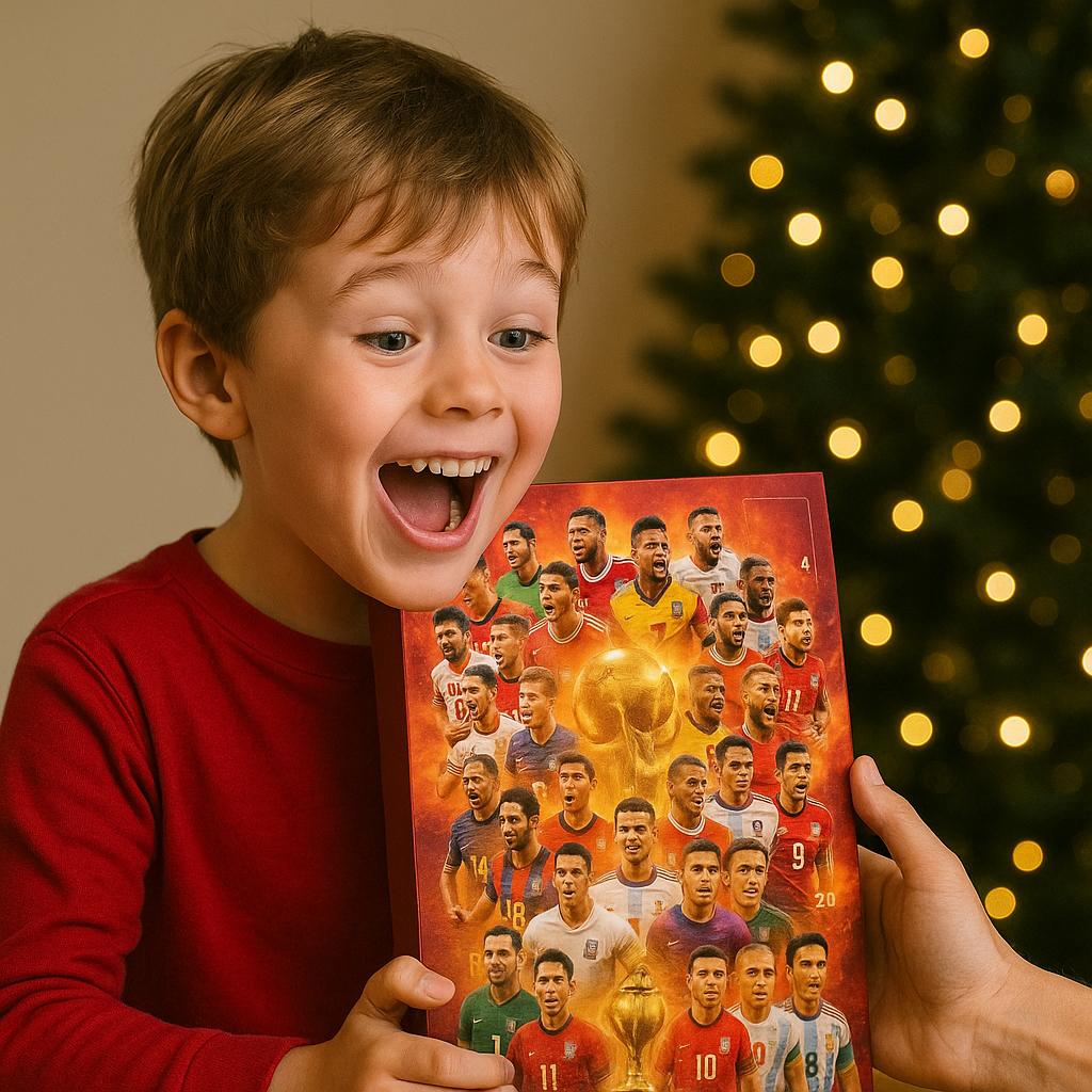 Goalvent – Fußball-Adventskalender mit 24 nummerierten Türchen und Figuren