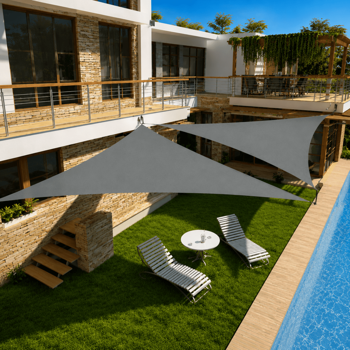 OUTDORIA – UV-beständiges Sonnensegel für Terrasse, Hof und Garten