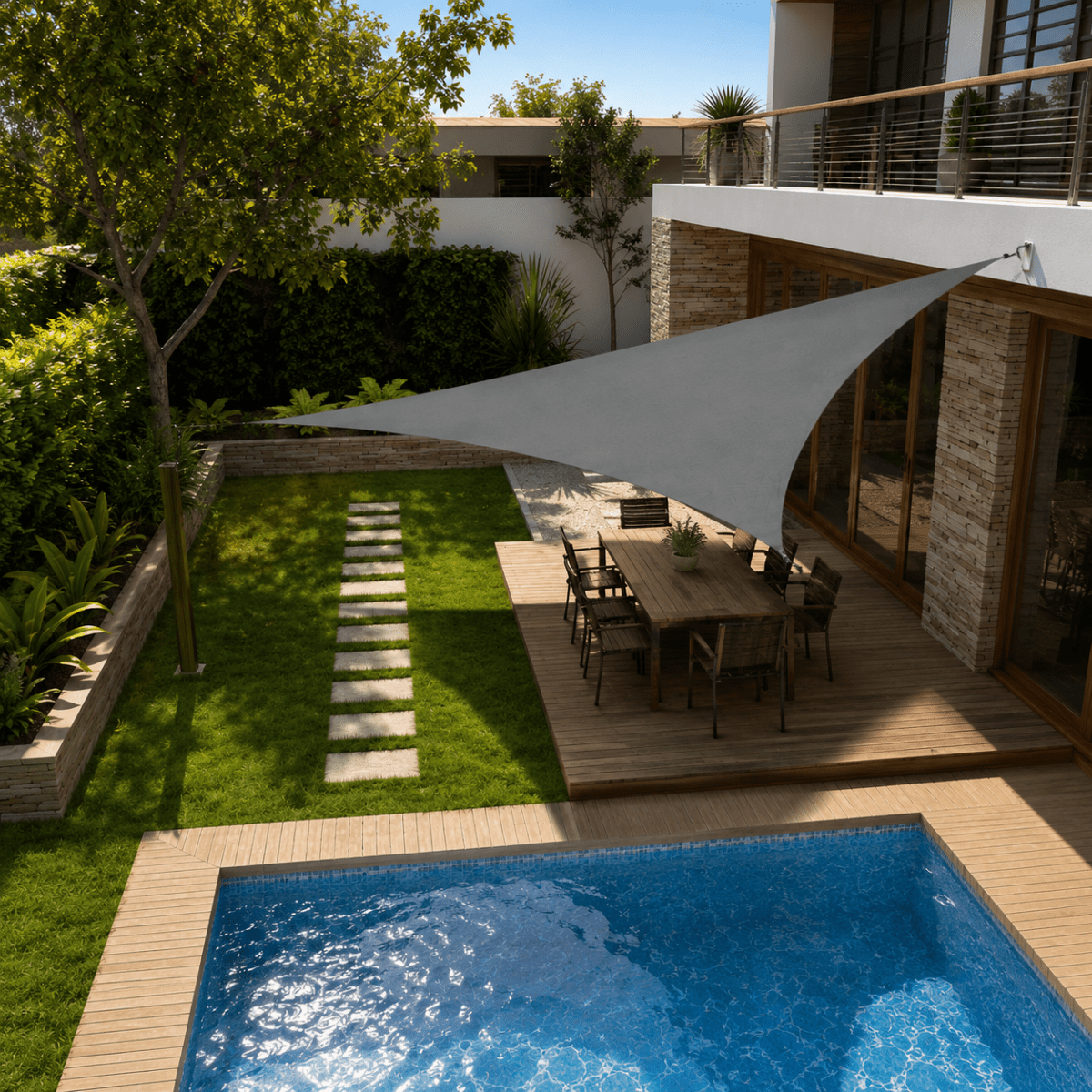 OUTDORIA – UV-beständiges Sonnensegel für Terrasse, Hof und Garten