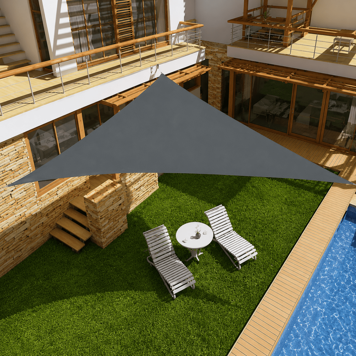 OUTDORIA – UV-beständiges Sonnensegel für Terrasse, Hof und Garten