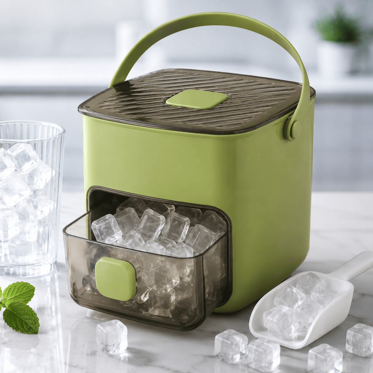 FROSTCUBE – Kompakte Eiswürfelmaschine für frische Eiswürfel in wenigen Minuten