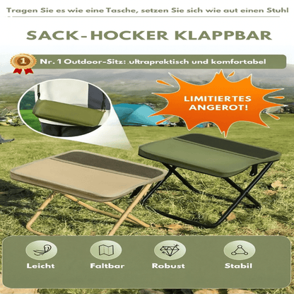 2-IN-1 STUHLTASCHE – Wasserdichter Faltstuhl & Rucksack für Outdoor-Abenteuer