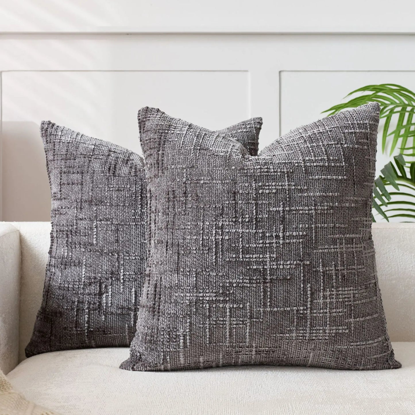 Chenille Grob Garn Kissenabdeckung - Japanische Eleganz