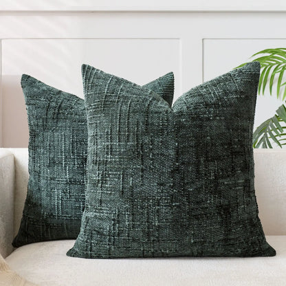 Chenille Grob Garn Kissenabdeckung - Japanische Eleganz