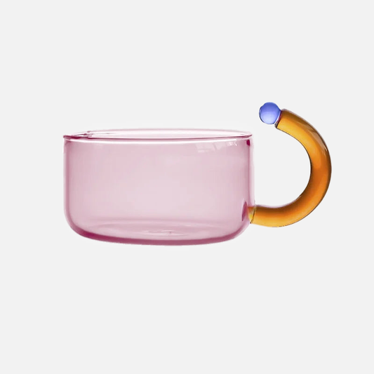 ColorBloom TeeSet - Glas Teekanne mit Tassen für Teeritual