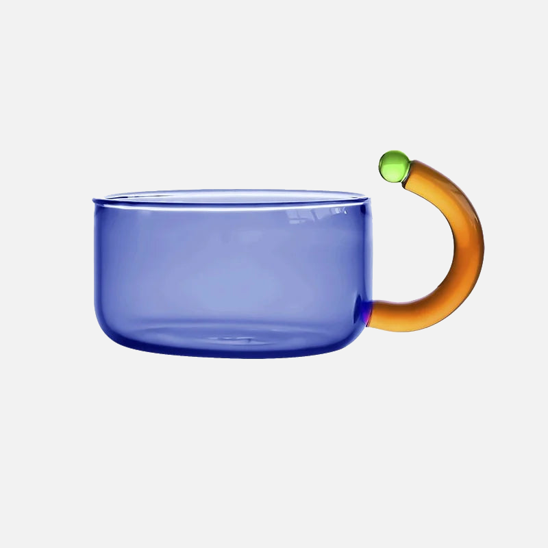 ColorBloom TeeSet - Glas Teekanne mit Tassen für Teeritual