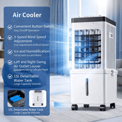 COOLNOVA – Mobiler Luftkühler – Flexible 3-in-1-Frische für zu Hause