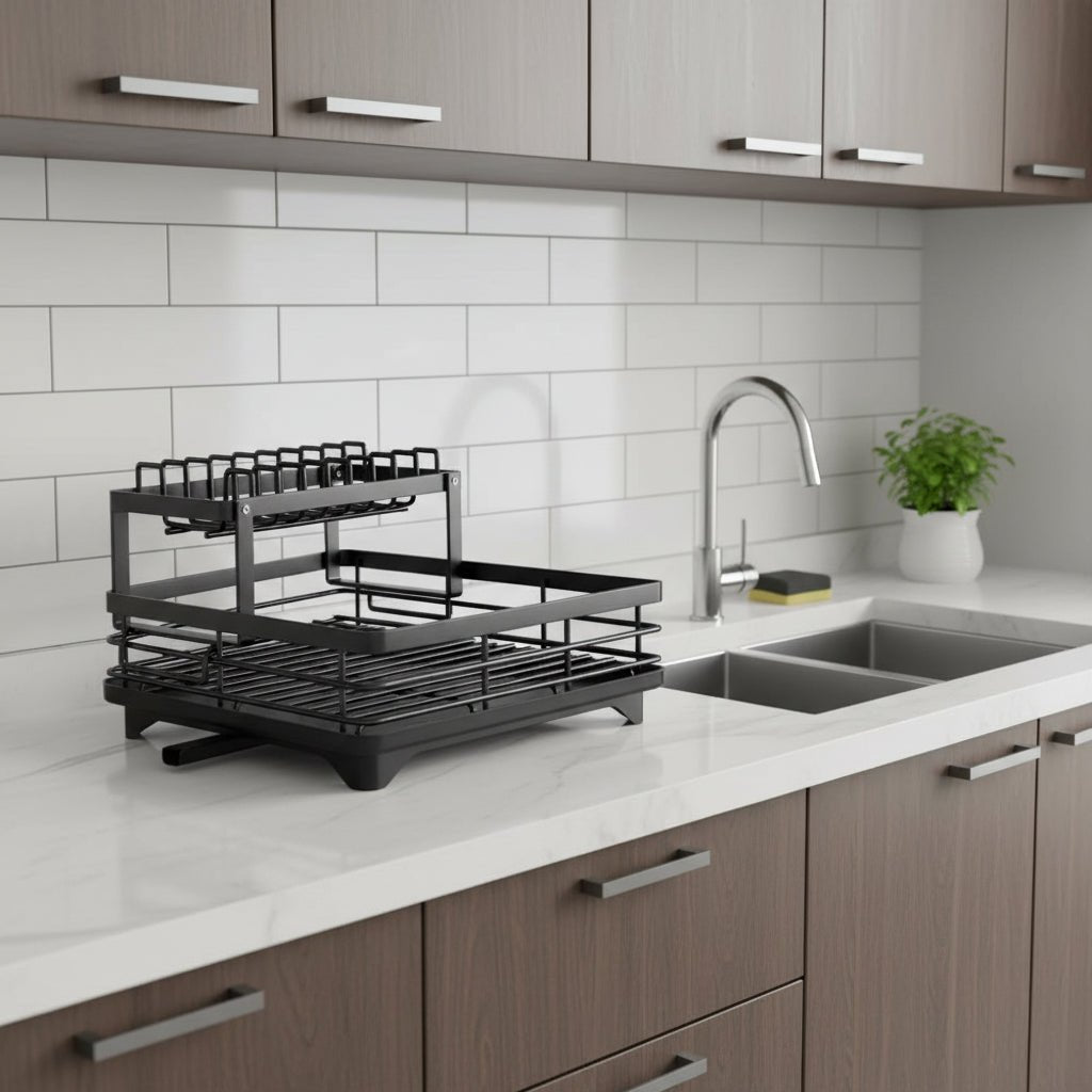 KITCHENFORM – Faltbares Abtropfgestell aus Edelstahl, platzsparendes Design für moderne Küchen