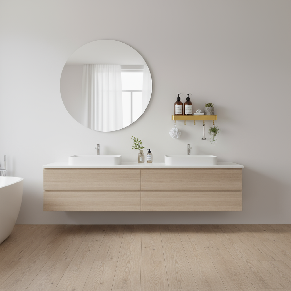 DecoShelf Wandregal Holz - Natürliches Holzdesign