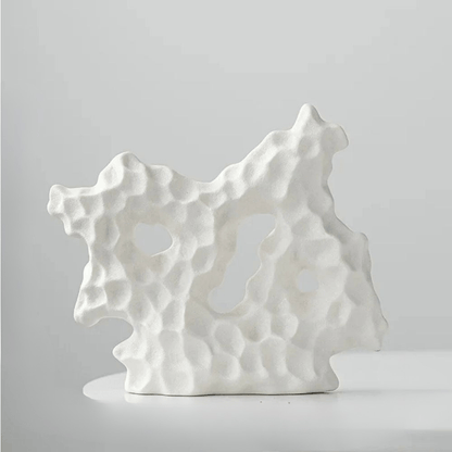 Keramikskulptur Weiße Koralle - Japanische Eleganz