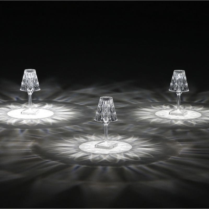 GlimmerLux – Kristall-Tischlampe mit Touch-Steuerung und 3-stufigem Dimmer