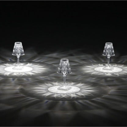GlimmerLux – Kristall-Tischlampe mit Touch-Steuerung und 3-stufigem Dimmer
