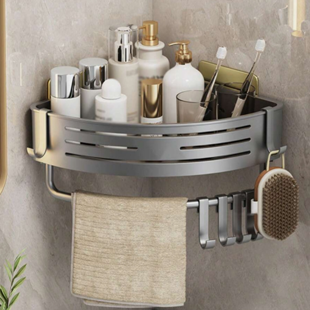 EckRegal Dusche - Stilvoller Aluminium Platzsparer fürs Bad