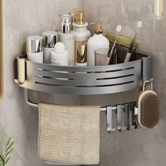 EckRegal Dusche - Stilvoller Aluminium Platzsparer fürs Bad
