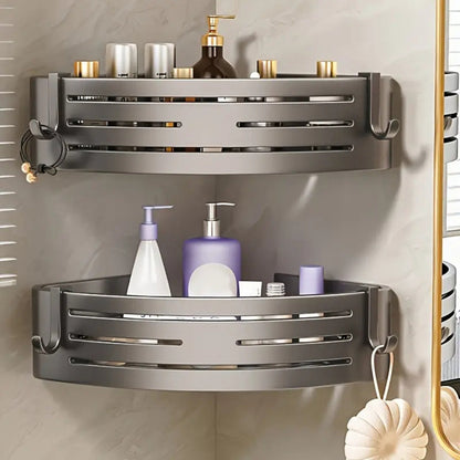 EckRegal Dusche - Stilvoller Aluminium Platzsparer fürs Bad