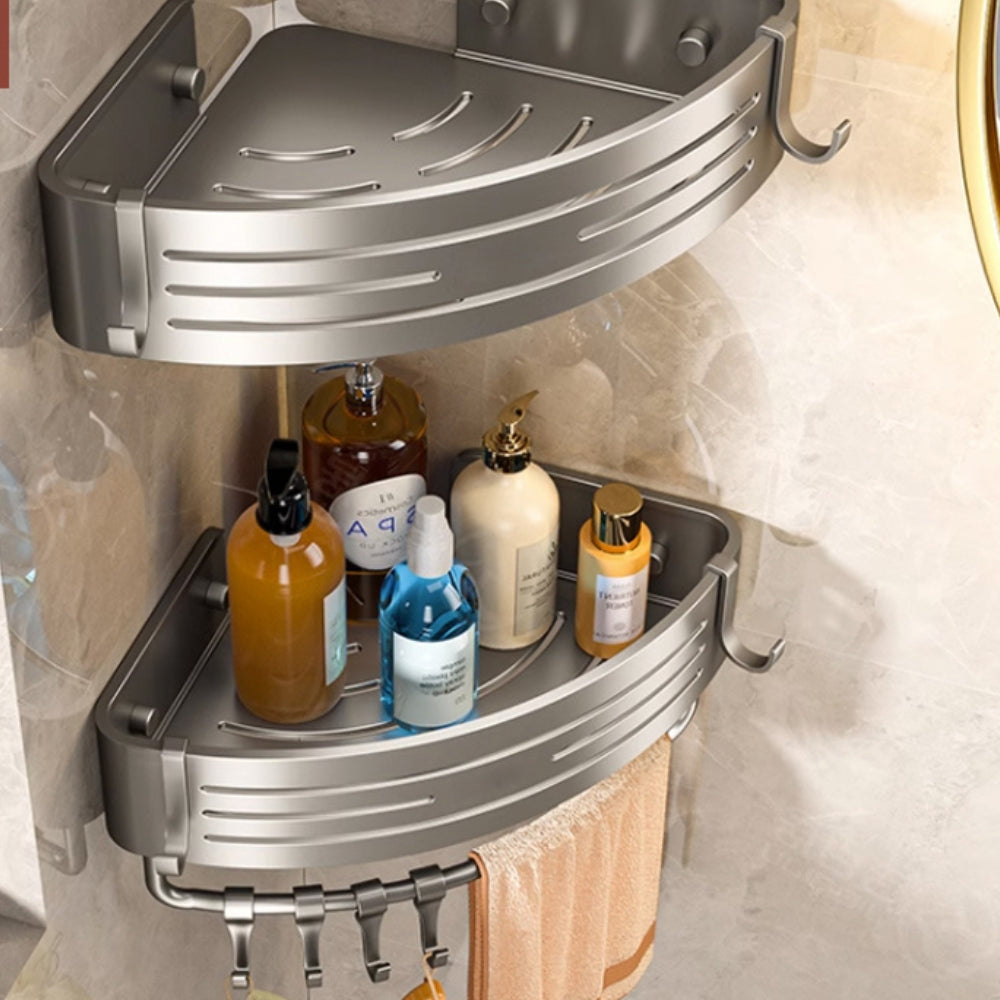 EckRegal Dusche - Stilvoller Aluminium Platzsparer fürs Bad
