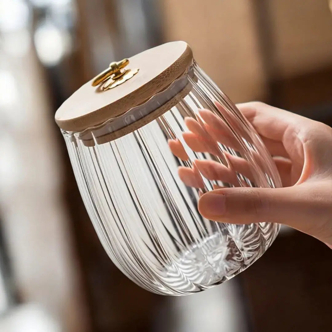 Fjora TeeDose - Glas Vorratsdose für frischen Teegenuss