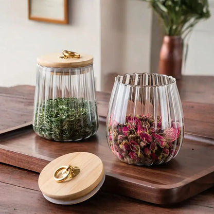Fjora TeeDose - Glas Vorratsdose für frischen Teegenuss