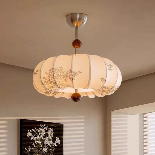 Französischer Vintage-Kronleuchter Mit Stoffmuster – Zeitlose Eleganz Für Ihr Zuhause