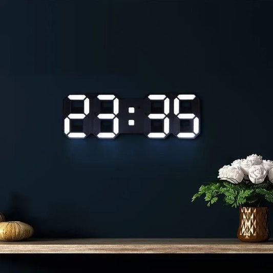 Glanz 3D LED Wanduhr - Modernes Zeitdesign