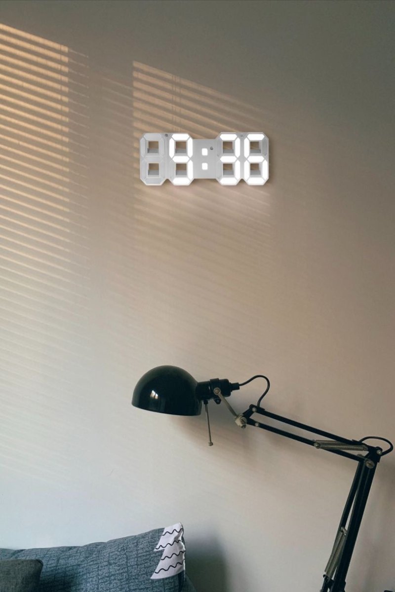 Glanz 3D LED Wanduhr - Modernes Zeitdesign