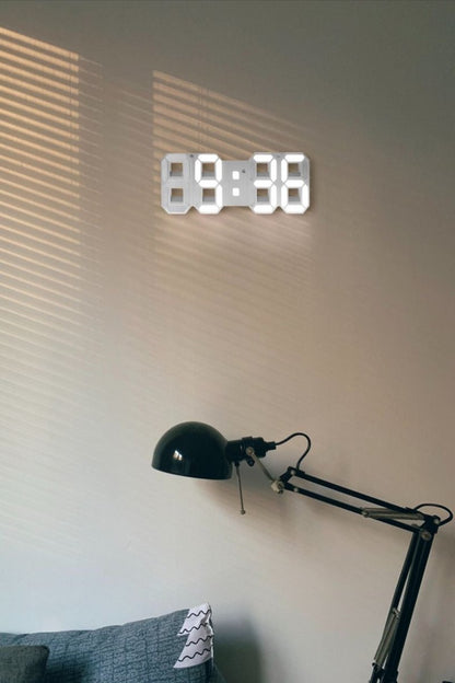 Glanz 3D LED Wanduhr - Modernes Zeitdesign