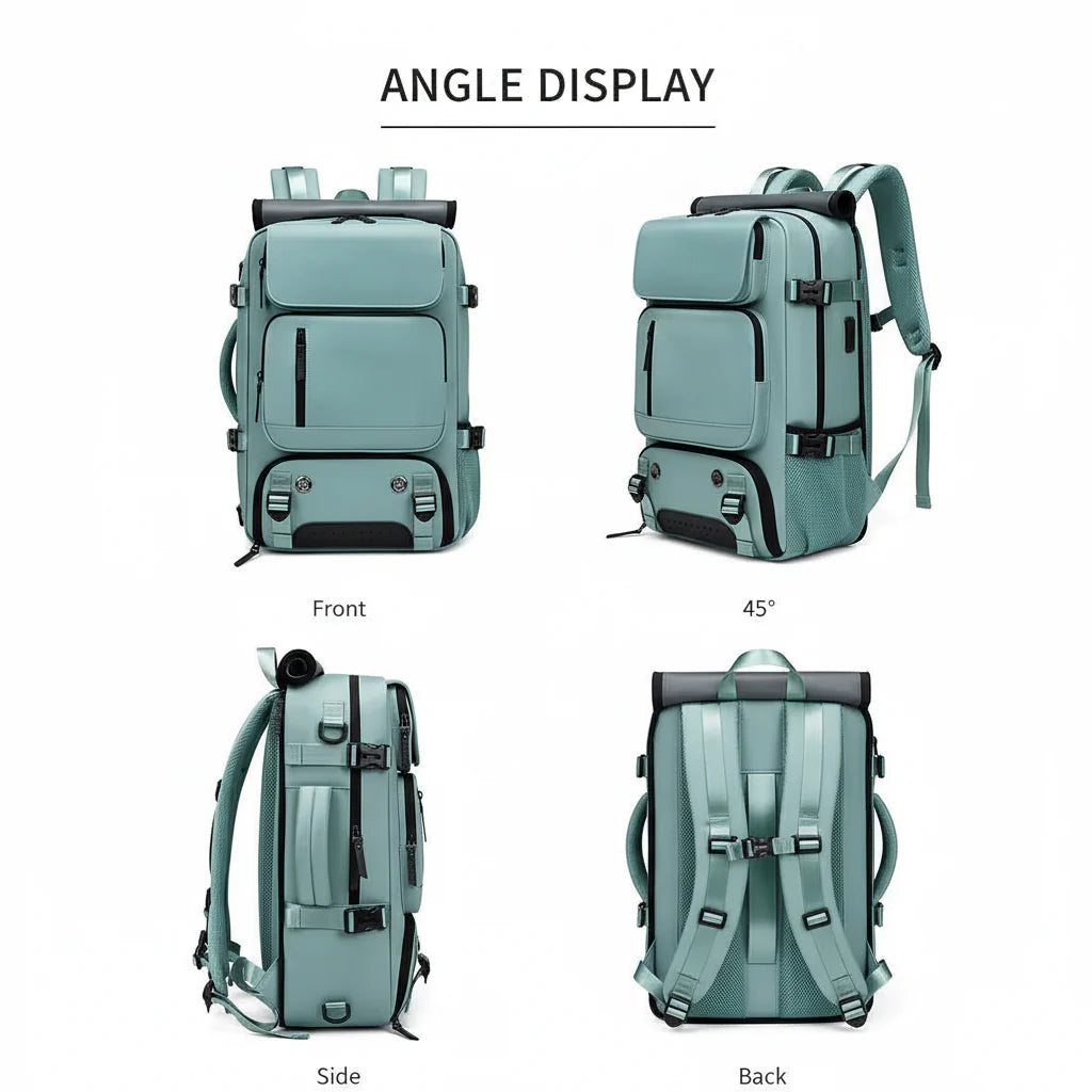 TRAVELMAX Pack – Großer wasserfester Reise-Rucksack mit USB-Anschluss