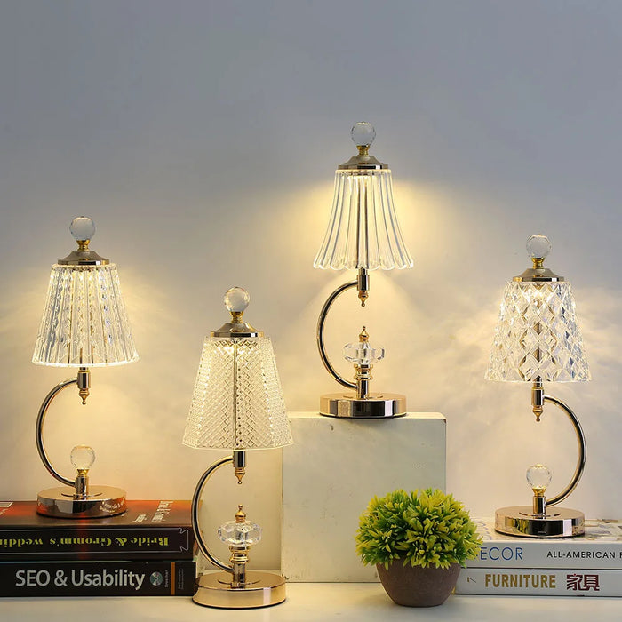 Touchora – Wiederaufladbare Kristall-Tischleuchte mit Touch-Steuerung