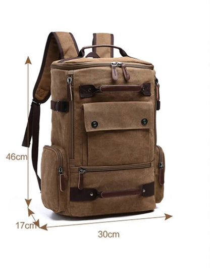 VINTAGECANVAS Rucksack – Stilvoll & Funktional mit Laptopfach für Alltag & Abenteuer