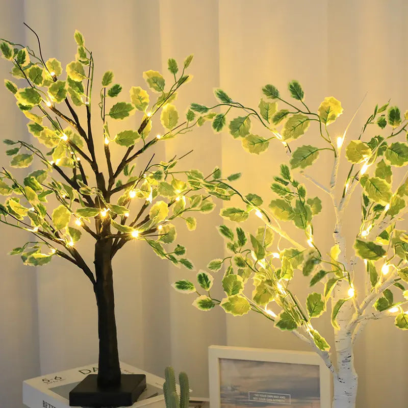 Branchlite – LED Baumleuchte mit dekorativen Blättern und Ästen