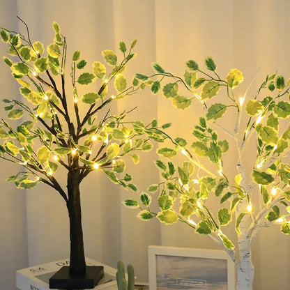 Branchlite – LED Baumleuchte mit dekorativen Blättern und Ästen