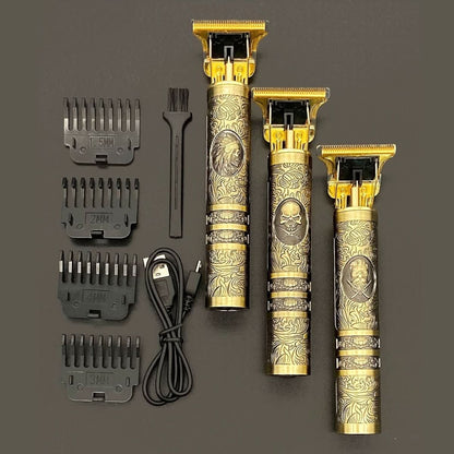 SKULLTRIM – Vintage Barttrimmer mit Akku und präzisem Schnitt für Bart und Haar