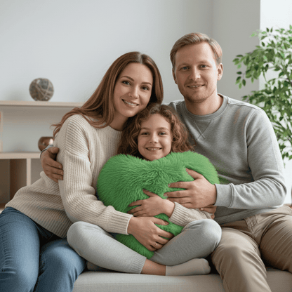 HUGNEST – Herzförmiges Kunstfellkissen für warme & moderne Wohnräume