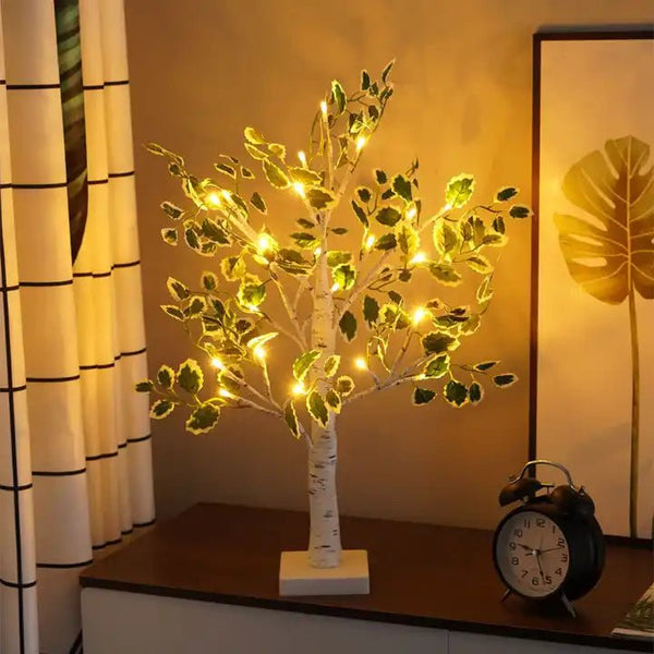Branchlite – LED Baumleuchte mit dekorativen Blättern und Ästen