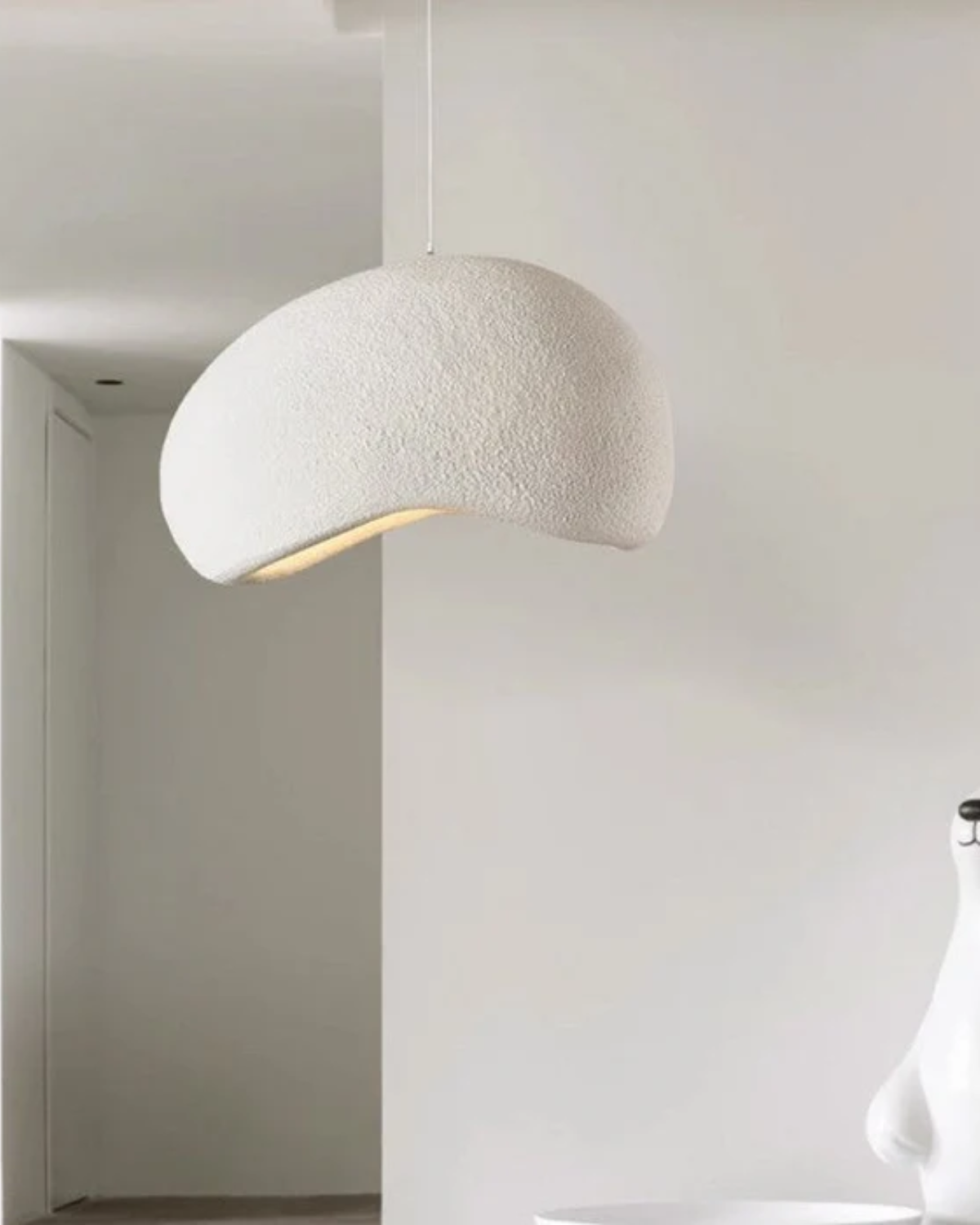 Hängelampe Muschelform – Organisches Wabi Sabi Design mit Sanftem Licht