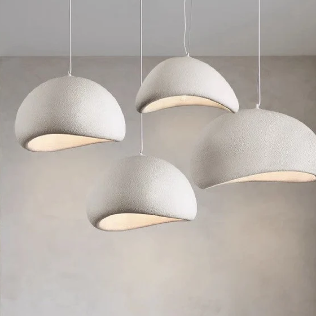 Hängelampe Muschelform – Organisches Wabi Sabi Design mit Sanftem Licht