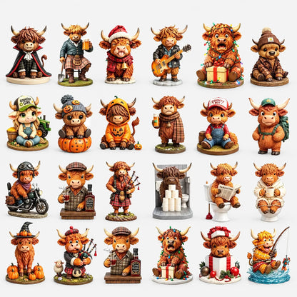 Cowfestiva – Highland-Cow-Adventskalender mit 24 Sammelfiguren