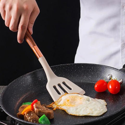 Hitzebeständiges Silikonküchenutensilien - Natürliches Ho...