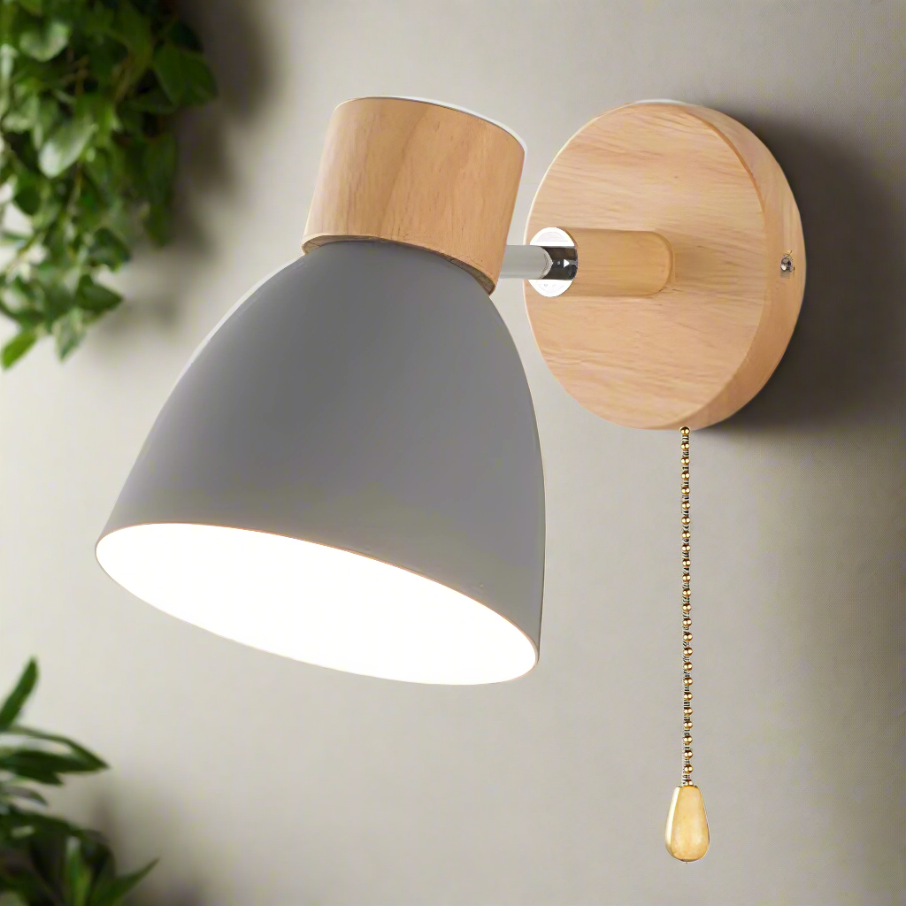 Moderne Wandleuchte Jandiel – Skandinavisches Holzdesign für stimmungsvolle Räume