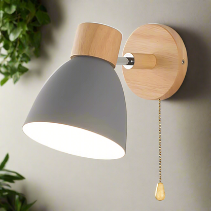 Moderne Wandleuchte Jandiel – Skandinavisches Holzdesign für stimmungsvolle Räume