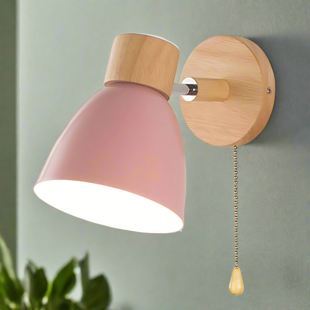 Moderne Wandleuchte Jandiel – Skandinavisches Holzdesign für stimmungsvolle Räume