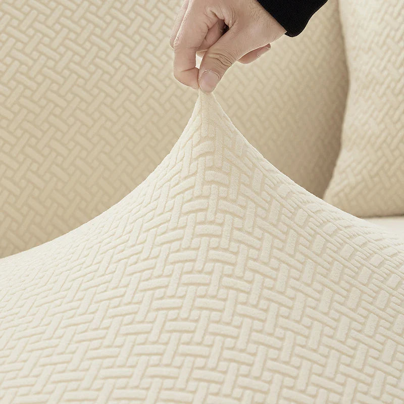 Jacquard Polar Fleece Sofabezug - Stretch & Weich