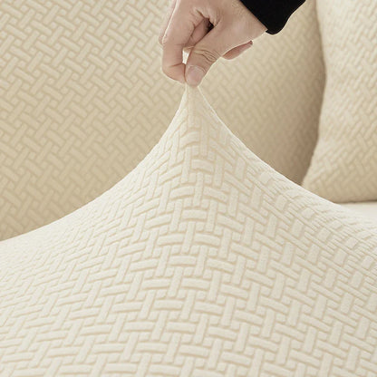 Jacquard Polar Fleece Sofabezug - Stretch & Weich