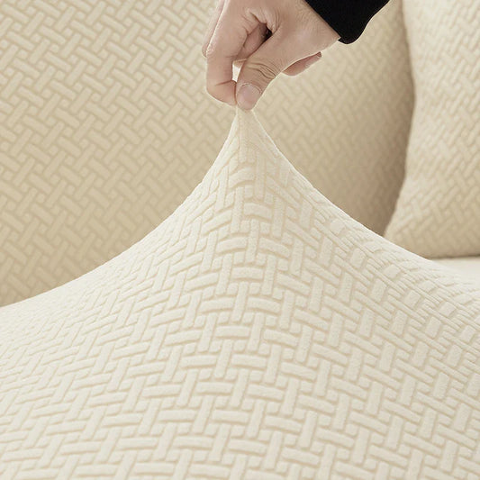 Jacquard Polar Fleece Sofabezug - Stretch & Weich