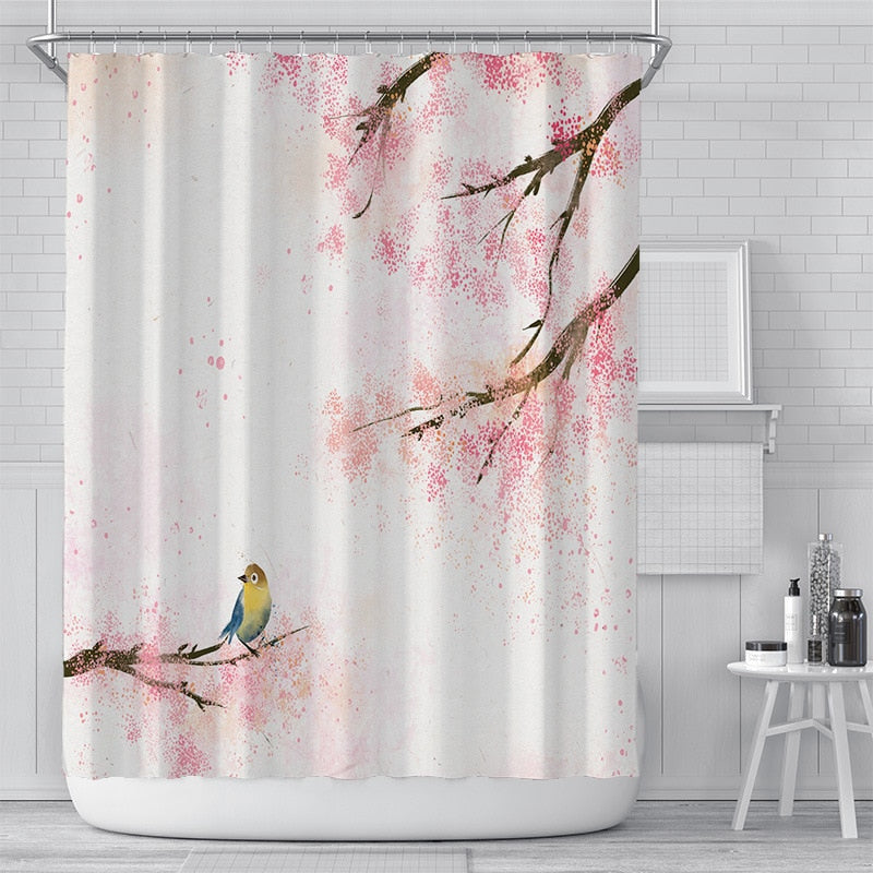 Kirschblüten Duschvorhang - Stilvoller Spritzschutz