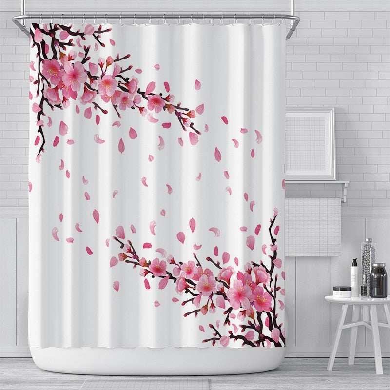 Kirschblüten Duschvorhang - Stilvoller Spritzschutz